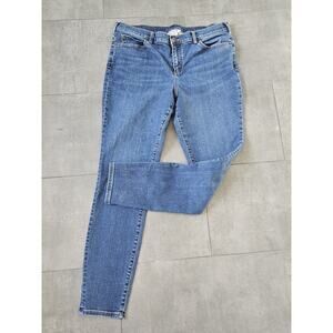 Duluth Trading Co Jeans Skinny Leg Medium Wash Womens 16 Long Denim 34x30.5